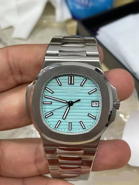 

ew factory movement watch nautilus automatic reloj de lujo aaa 5711 stainless steel montre 40mm mechanical watch for men lady plated gold dh, Slivery;brown