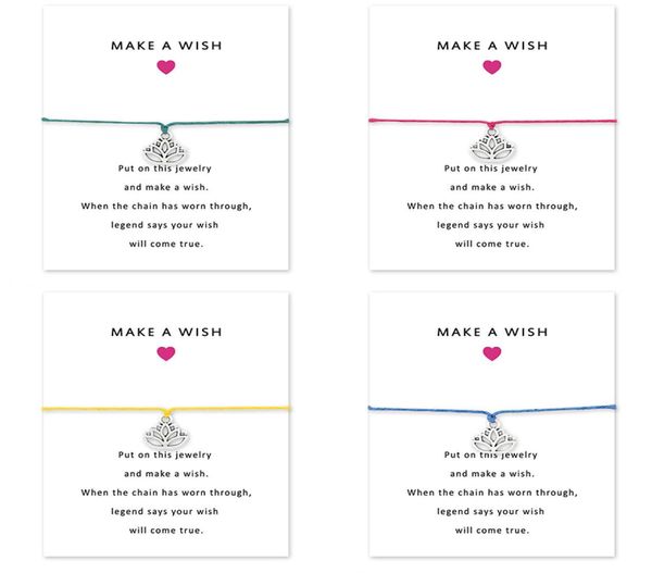 

luxury designer yoga lotus charm bracelets with gift card infinity make a wish bangle for women girl fashion greeting jewelry9984750, Golden;silver