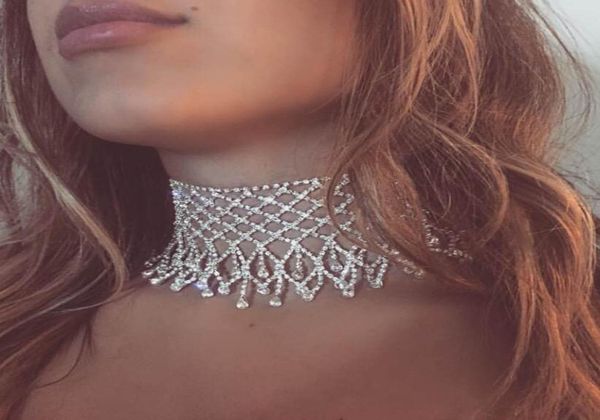 

fashion brand claw crystal choker necklace women rhinestone statement necklacespendants colliers gold chunky necklace wedding jew4226401, Golden;silver