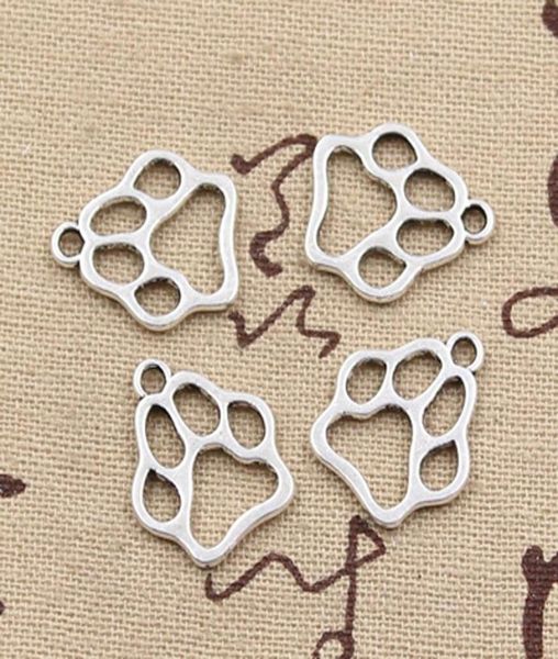 

100pcs charms dog bear paw 1917mm antique making pendant fitvintage tibetan silverdiy bracelet necklace8973975, Bronze;silver