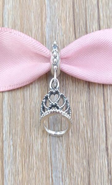 

andy jewel authentic 925 silver beads hearts jewelry tiara pendant charm fits european p style bracelets & necklace 791738cz2345307, Black