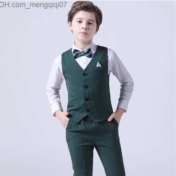 

clothing sets boys' summer wedding dress children's 1-year birthday vest pants 2pcs formal set children's party clothing yout, White