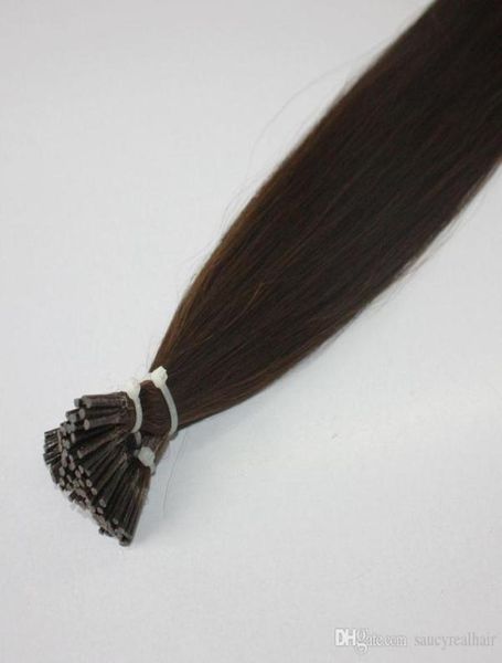 

double drawn 100 human hair extensions stick i tip in hair 08gs 160g 200s 14 to 26inch indian remy hair2118681, Black