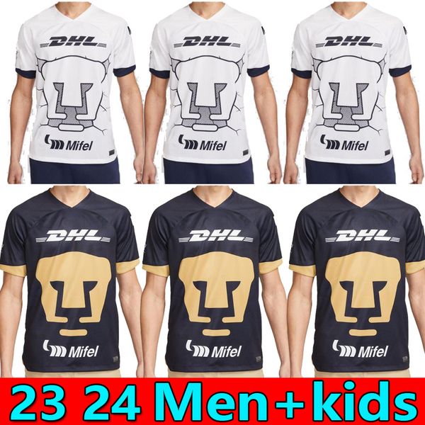 

s-4xl liga mx fc unam soccer jerseys fans 23 24 home away 3rd salvio j.rodriguez football shirt .lopez amaury g. camisetas dinenno h.merita, Black;yellow