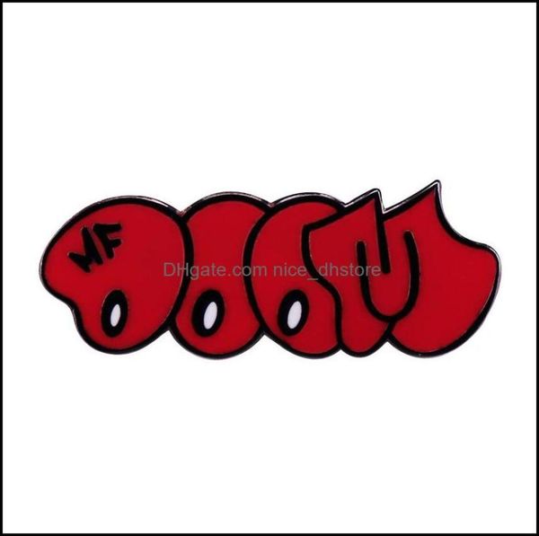 

pinsbrooches jewelry mf doom red bubble enamel pin brooch kmd 90s hip hop badge fashion decoration drop delivery 2021 dhf1o8025401, Gray