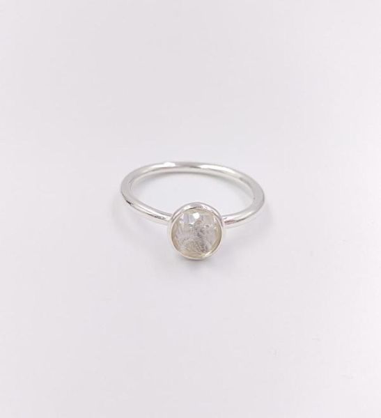 

april droplet rock crystal band rings authentic 925 sterling silver rings fits european style jewelry andy jewel 191012rc2279016