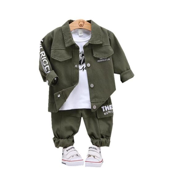 

spring autumn children leisure clothes baby boys girls jacket tshirt pants 3pcssets kids infant tracksuits toddler sportswearx107862763, White