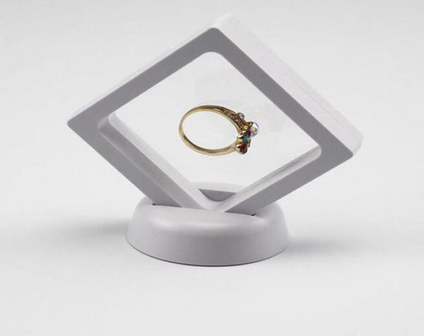 

black white suspended floating display case jewellery ring coins gems artefacts stand holder box za33613985820