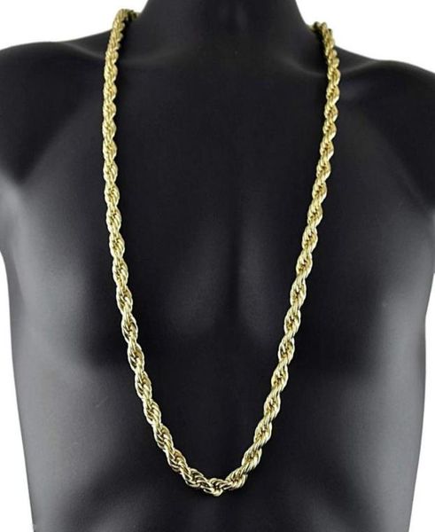 

new rendy 75cm men039s hip hop necklace 316l stainless steel 8mm huge wheat rope necklace chains link chain cara11063042665, Silver