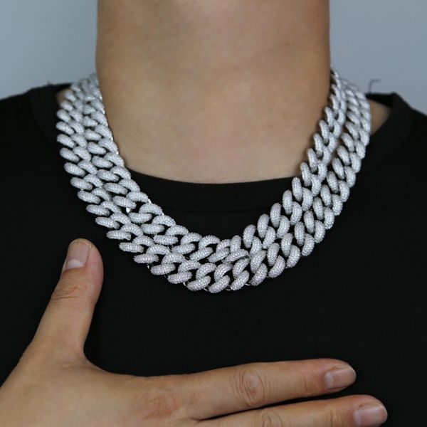 

rock jewelry miami cuban choker necklace collar statement hip hop chunky 30mm wide gold color thick chain necklace women jewelry, Silver