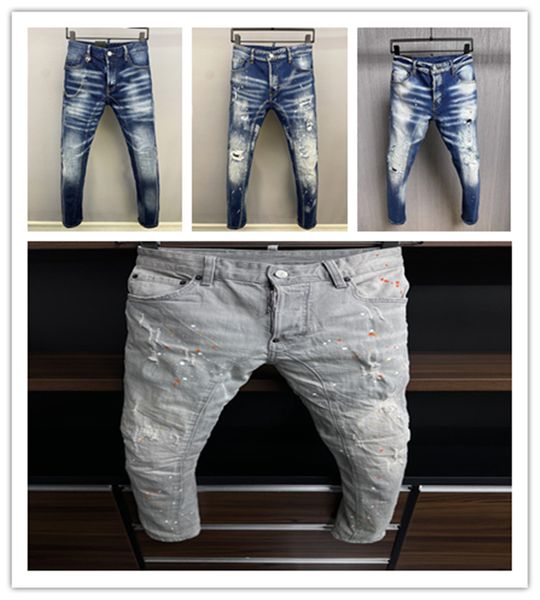 

2023 new arrivals d2 mens luxury designer denim jeans dsquared2 holes dsq2 trousers dsquare jeans coolguy biker pants mens clothing 2#512, Blue