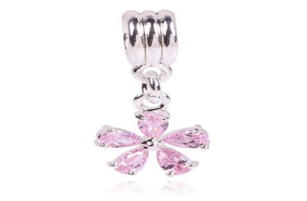 

pink silver color bead fit original bracelet women jewelry diy making gift luxury women jewelry 498797, Crystal