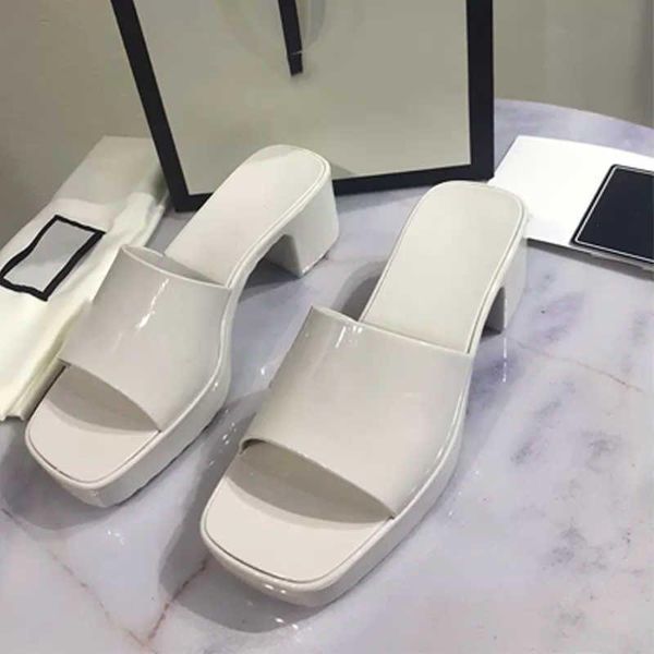 

dress 2023 women sandals high heels rubber slide sandal platform slipper chunky 24"heel height shoes summer embossed flip flops w ouah, Black;gray