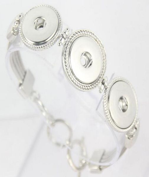 

snap charm jewelry metal button bracelet 2020 diy alloy chunks snap button jewelry factory direct wholes5813290, Golden;silver