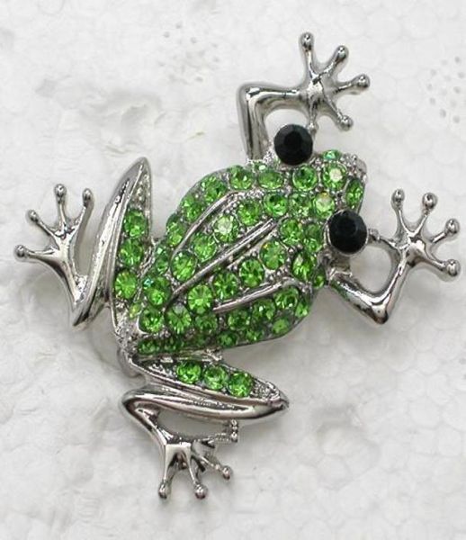 

12pcslot whole crystal rhinestone frog brooches fashion costume pin brooch jewelry gift c1799727377, Gray