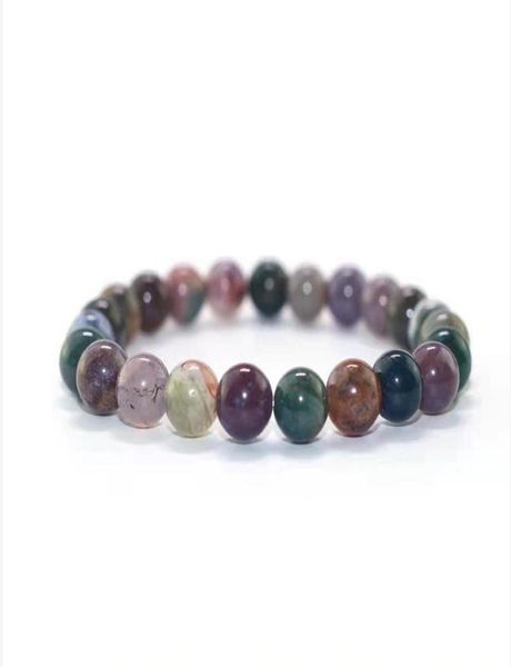 

ship ping on natural colorful jade beaded bracelet v10124412203, Black