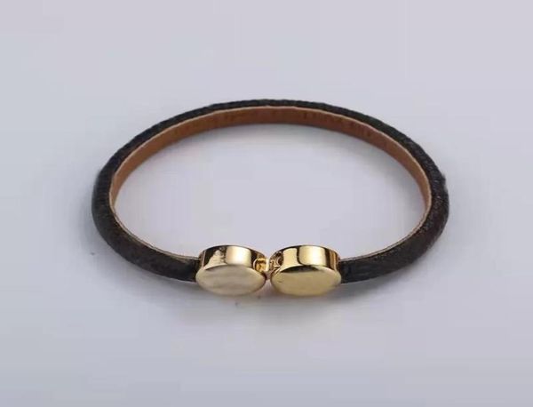 

brand luxury jewelry female designer leather bracelet highend elegant fashion gift with box4215662, Golden;silver