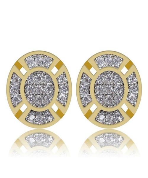 

new arrival mens cubic zirconia diamond earings fashion men jewelry hip hop copper white gold filled crystal stud earring jewelry13802911, Golden;silver