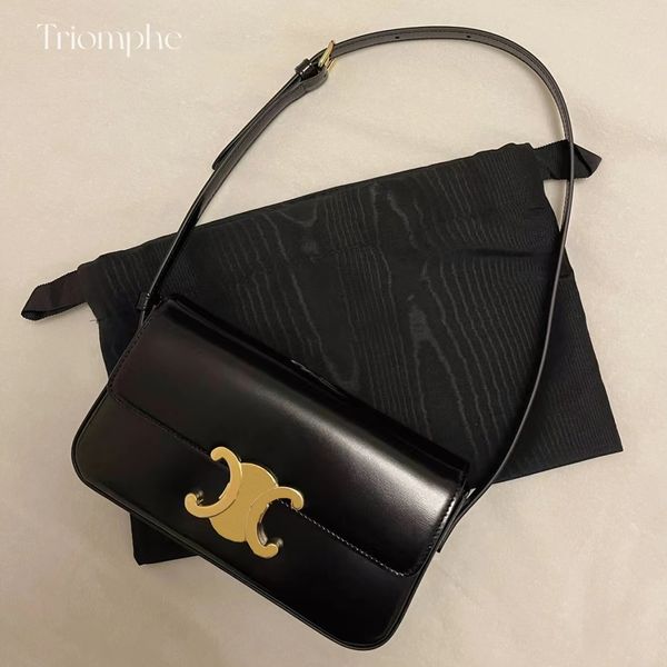 

designer bag triomphe bag shoulder bags bandbag women's fashion bag cross body flap luxuries genuine leather classics purse large capac