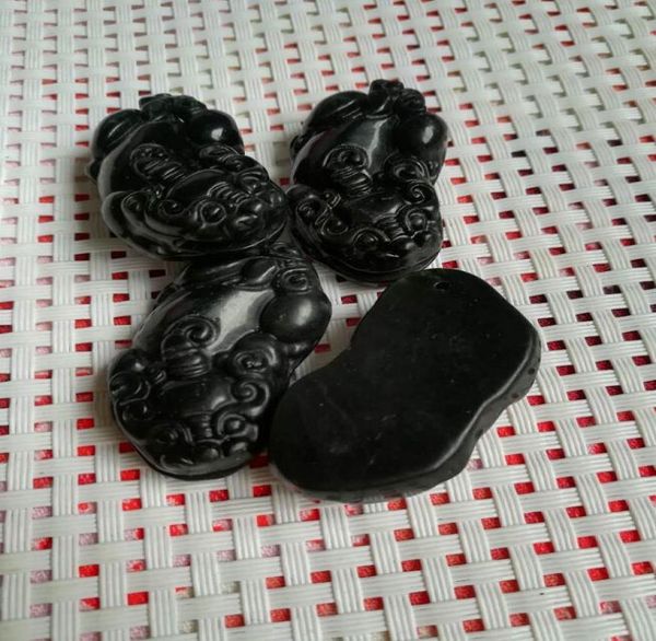 

xinjiang039s natural dark green jade the mythical wild animal lovers pendant with c28759433, Silver