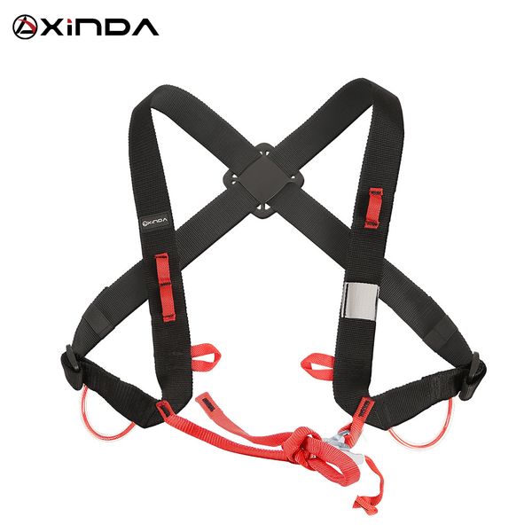 

climbing ropes xinda camping ascending decive shoulder girdles adjustable srt chest safety belt harnesses rock climb protection survival 230
