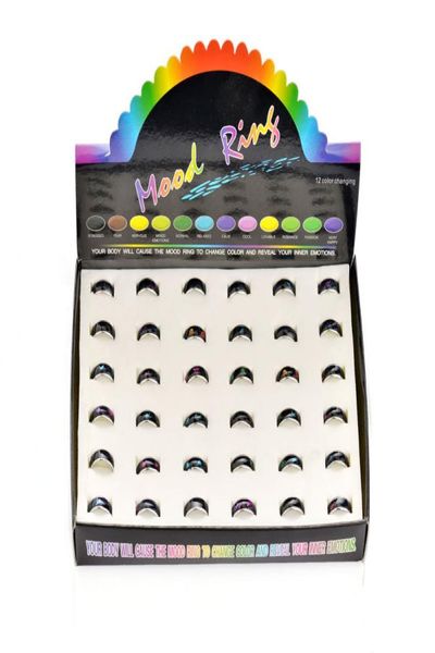 

100pcs stainless steel rings mix size mood ring changes color to your temperature reveal your inner emotion4054457, Silver