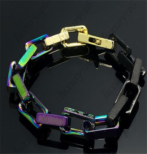 

designer brand bracelet titanium steel stainless steel cuban bracelet bracelet men039s couple hip hop european and american fas3585698, Black