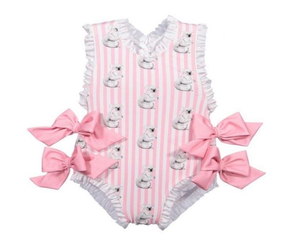 

baby girls beautiful swimming wear suits lovely ice cream bear giraffe swimsuits child fashion swimwear6785282, Black