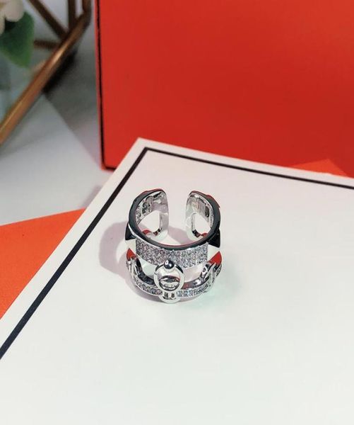 

classic for women round simple jewelry doubledeck open type ring set france quality golden rose gold superior quality h rings1547060, Silver