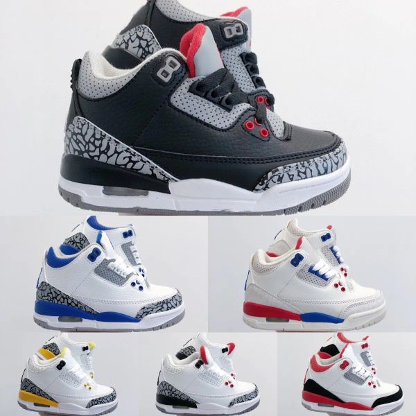 

kids shoes baby boy 3s sneakers 3 basketball girls toddlers sport shoe high designer kid outdoor boys sneaker youth infants children outdoor, Black