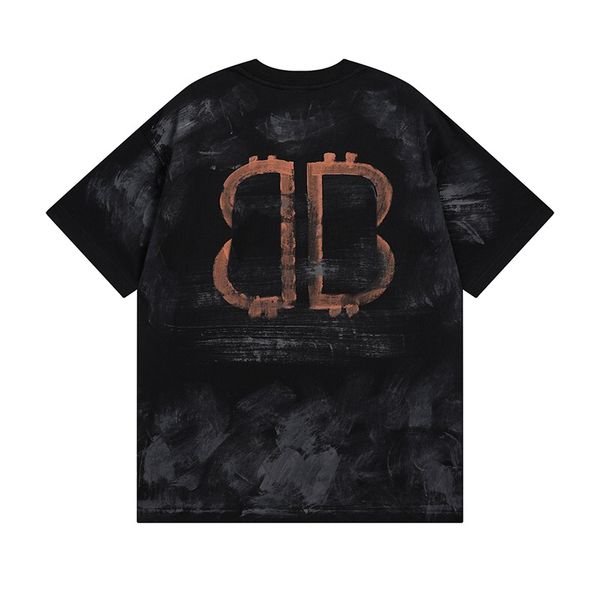 

blcg lencia summer t-shirts high street hip-hop style 100% cotton quality men and women drop sleeve loose tshirts oversize 23159, White;black