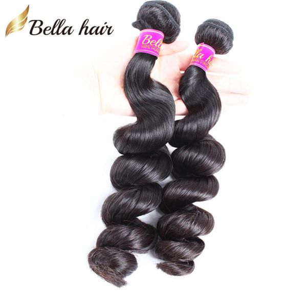 

9a selling indian human hair extension 1024 inch 4pcslot natural black color wavy loose wave hair 7335695