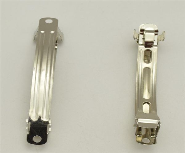 

300pcs 7cm french style clips barrettes for hair bows hairbow6500535, Blue;slivery