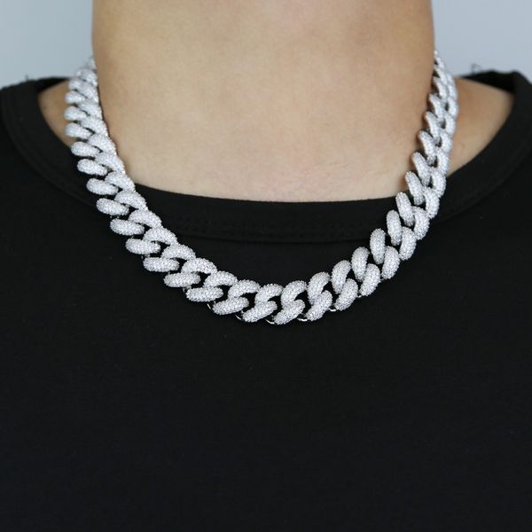 

rock jewelry miami cuban choker necklace collar statement hip hop chunky 30mm wide gold color thick chain necklace women jewelry, Silver