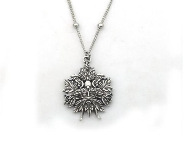 

pendant necklaces fashion vintage wiccan green man necklace witch women039s jewelry3363266, Silver