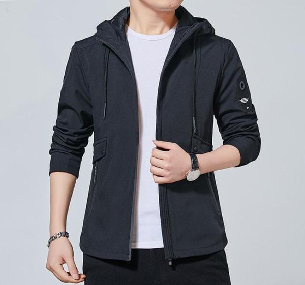 

mens windbreaker jacket lightweight wind breaker with hood sport drawstring zip skateboard basketball casual outwear6780582, Blue;black