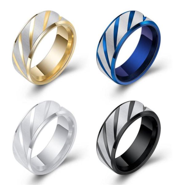 

2020 new four color stainless steel wedding ring for woman man fashion jewelry whole3164508, Silver