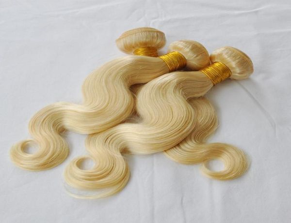 

elibess hair virgin blonde hair bundles 3pcs 100gramspcs body wave 613 color human hair weaves4829533, Black