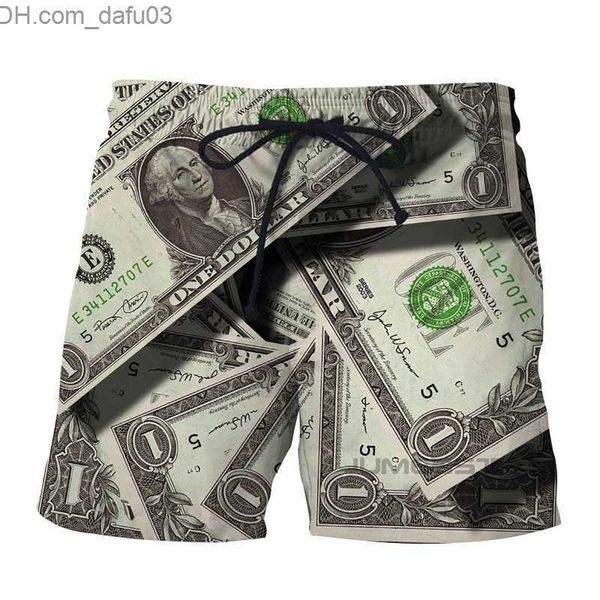 

men's shorts new 3d printing dollar fashion men's track and field crewneck hip hop shorts plus size s-7xl four seasons casual z230, White;black