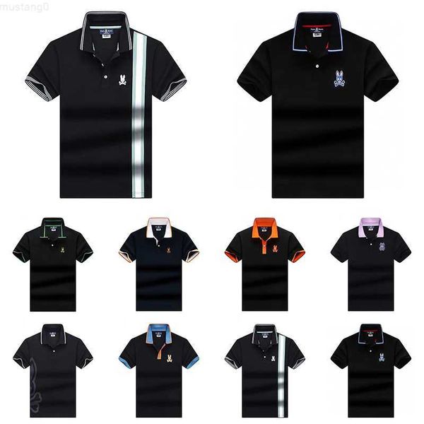 

summer casual psycho bunny men polo shirt fashion design shirt designer polo shirt mens street tee man size m--xxxl, White;black