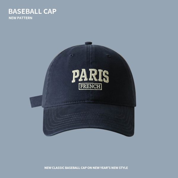 

fashion designer jewelry female face small embroidery letter baseball cap versatile sunshade baseball cap wholesale mz008, Blue;gray