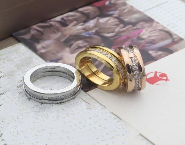 

whole fashion men women couple ring diamond pave inlay stainless steel lead nicklle luxury style gift wedding rings jewel2662080, Silver