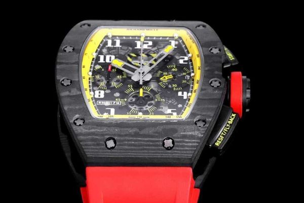 

fantastic mechanical r i c h a r d luxury superb style male wrist watches rm11 rm11-03 4mrt designer high-end quality tpt carbon fiber bezel, Slivery;brown