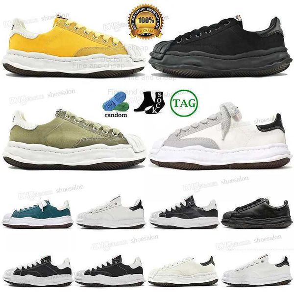 

2023 designer maison mihara yasuhiro miharas casual shoes mmy men women low sole canvas shoe leather triple black white original sole cap sn