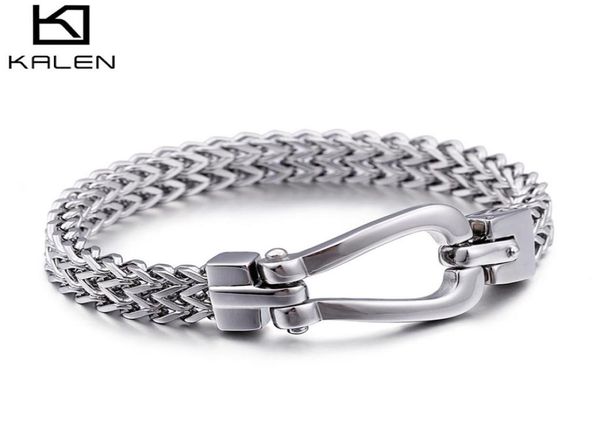 

bracelet men039s bracelets 210mm silver new polished chain fashion jewelry male 316 l stainless steel kalen4152241, White