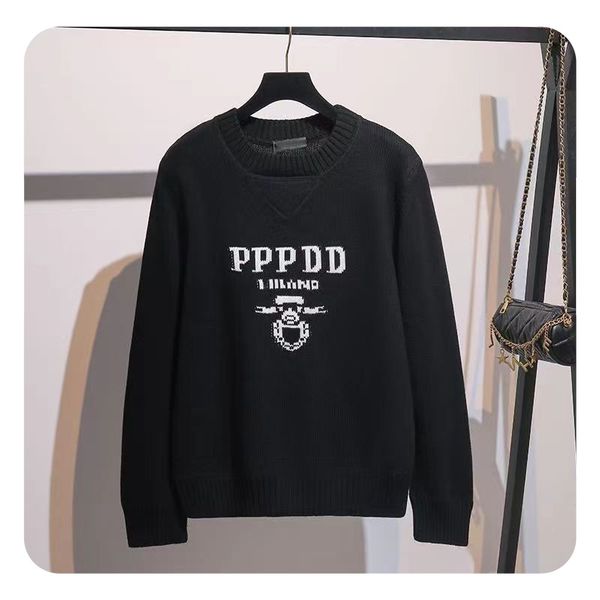 

Women sweater designer sweaters womens fashion woman clothes Autumn and winter Casual Letter Jacquard round neck loose pullover streetwear