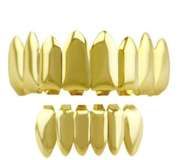 

lureen 4 color teeth grillz 8 and 6 bottom grillz set with silicone molds vampire hip hop jewelry xxss1430642, Black