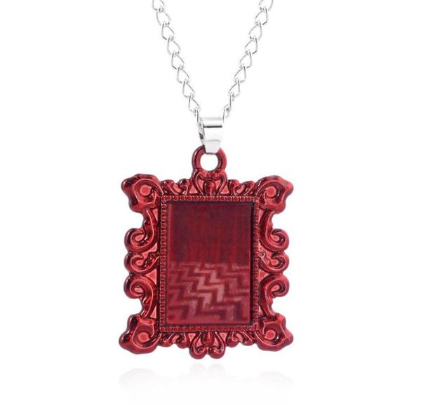 

american tv twin peaks red frame pendant necklace woman man jewelry accessories souvenir gift necklaces3324320, Silver