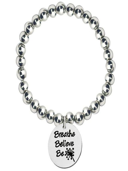 

2019 fashionable lettering tag bracelet women can adjust size steel ball stainless steel round ball beaded bracelet6486565, Black