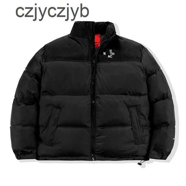 

mens down parkas nf designer puffer jacket mens down jacket patch red coat outdoor stand collar loose thick embroidery letter zipper warm co, Black